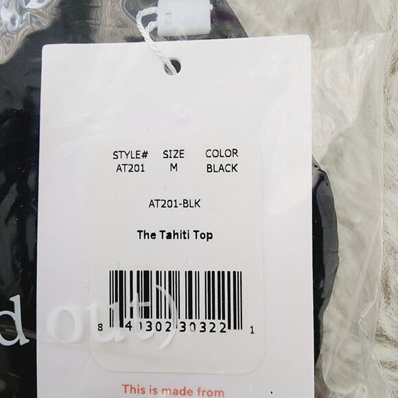 NEW Andie Tahiti Black Supportive Padded Swim Top Bikini Medium - Picture 6 of 9